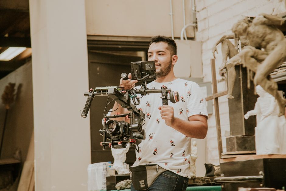 Behind the scenes of a wedding film production focusing on the details